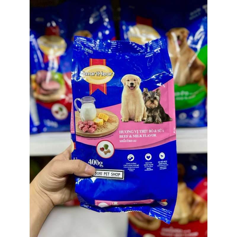 HẠT SMARTHEART CHO CHÓ ( 400g-1,5kg, hàng chính hãng, túi nguyên seal )- THỨC ĂN DẠNG HẠT DÀNH CHO CHÓ