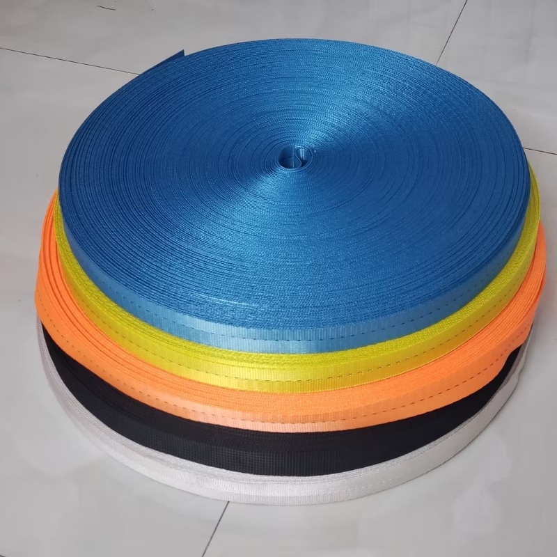 Dây đai polyester bản 25mm cuộn 100m cam xanh đen vàng