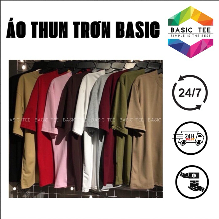 Áo thun trơn basic trẻ trung năng động | Basic Tee