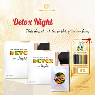[Giảm mỡ bụng] Viên Uống Detox Night Chính Hãng - Giảm Mỡ Bụng Cứng Chuyên Sâu, Thải Đốc Cơ Thể, Cho Vòng Eo Con Kiến
