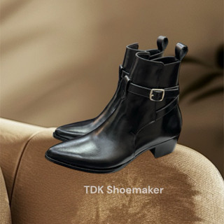 Jodhpur Boots Giày Bốt Nam Đai Cài Da Bò Nhập Khẩu Bangladesh Đế Khâu Gót Gỗ 5cm - TDK Shoemaker
