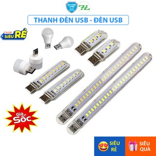 Thanh đèn LED mini 3 bóng, 8 bóng, 24 bóng siêu sáng cổng cắm USB để bàn học, đọc sách, đèn ngủ