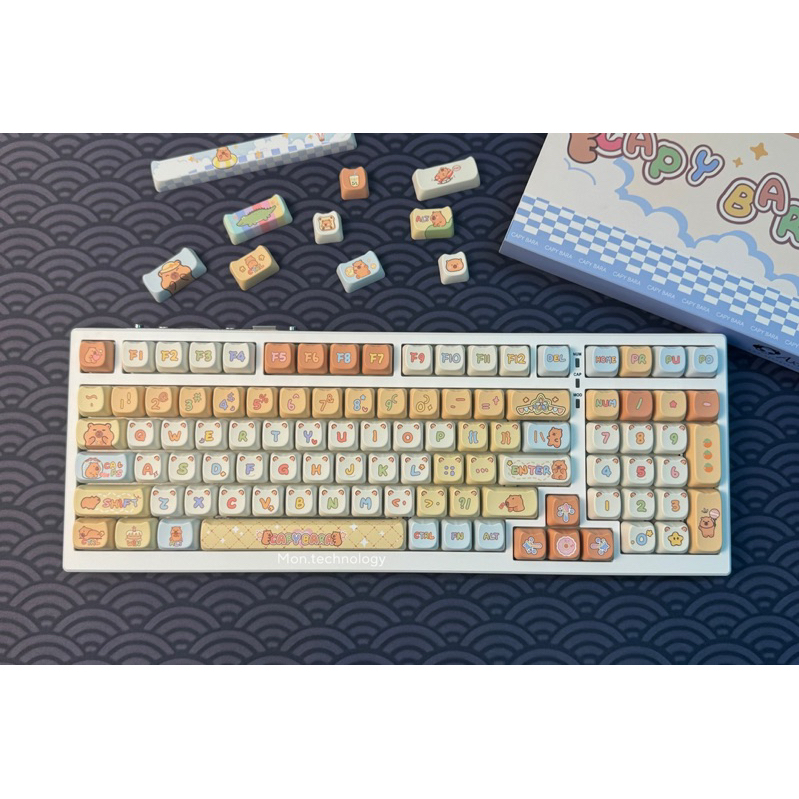 [ Sẵn Hàng ] Keycap Akko Capybara Pudding 140 nút | Profile MOA|MAO | BigBuy360 - bigbuy360.vn