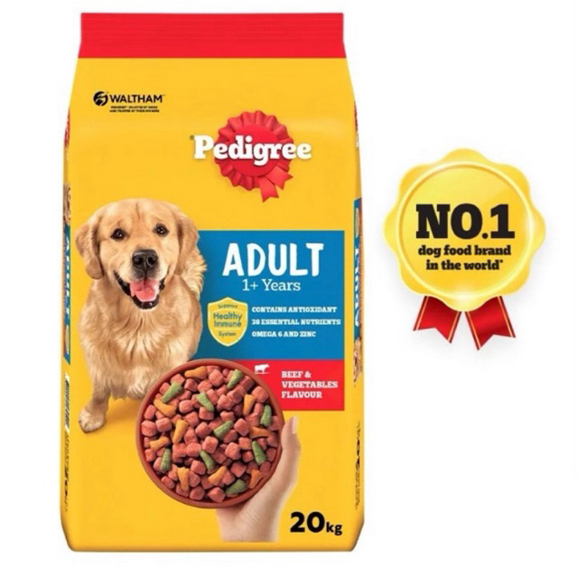 Thức Ăn Dạng Hạt Khô Cho Chó Lớn PEDIGREE Vị Bò Và Rau Củ 10-20kg