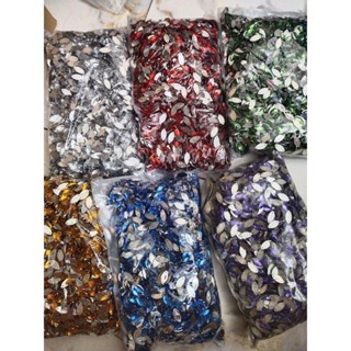 Lẻ  50g, 100g hạt đá thóc, đá giọt nước trang trí oản, tháp bánh, phụ kiện may mặc, decor....