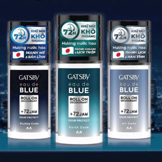Lăn Khử Mùi Nam Gatsby Eau De Blue Roll On 50ml, Khử Mùi Hôi Nách Suốt 72 Giờ