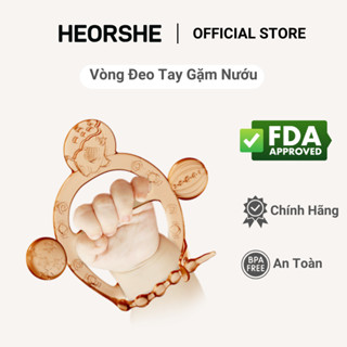 Vòng gặm nướu đeo tay HEORSHE Silicone cao cấp mềm mại có nấc điều chỉnh không chứa BPA an toàn