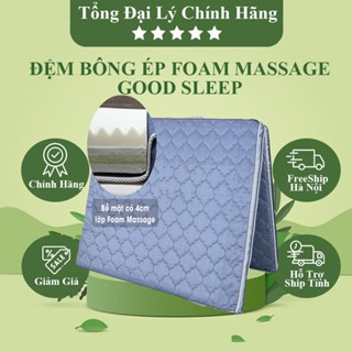 [EVERON Chính Hãng] Đệm Bông Ép GoodSleep Hạt Massage Gấp 2 Tấm Foam Mềm