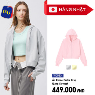 [HÀNG NHẬT] Áo Khoác Parka GU Dáng Crop Dài Tay Khóa Kéo Chống Tia UV Dành Cho Nữ - 349905
