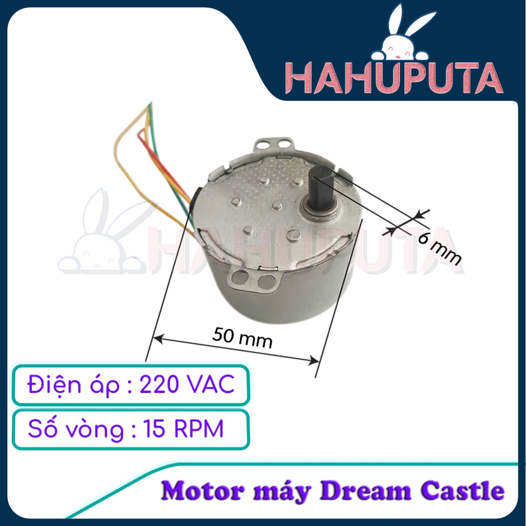 Motor 220 VAC loại 15RPM/ 20RPM dùng trong máy đẩy xu đẩy xèng Dream Castle