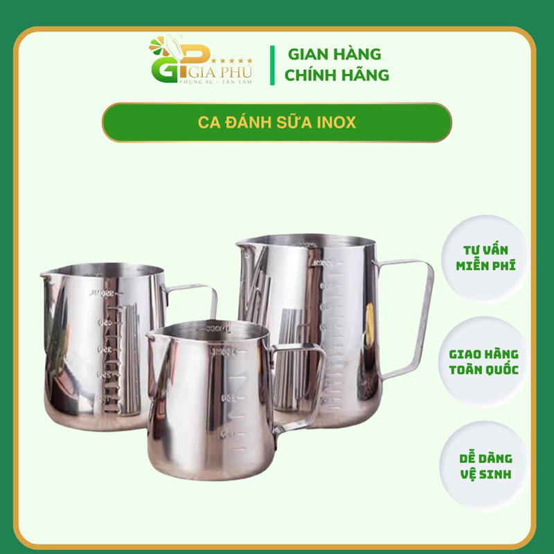 [GIÁ SỈ] Ca đánh sữa inox (có vạch chia) 900ml (100% inox 304)