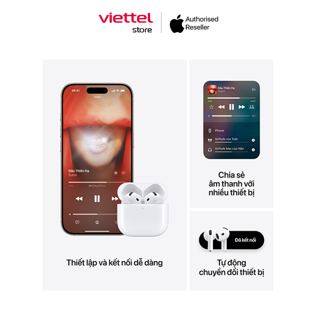 Tai nghe Bluetooth AirPods 4 Chính hãng | BigBuy360 - bigbuy360.vn