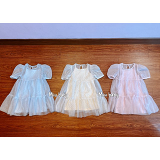 Set váy xuất dư bé gái 3 màu xoè tầng