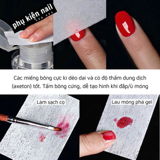 Giấy lau gel nail , giấy chùi gel loại cứng không xù lông