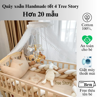 Quây xoắn handmade tết 4 Tree Story cho nôi cũi trẻ em, quây sam chặn cũi cho bé
