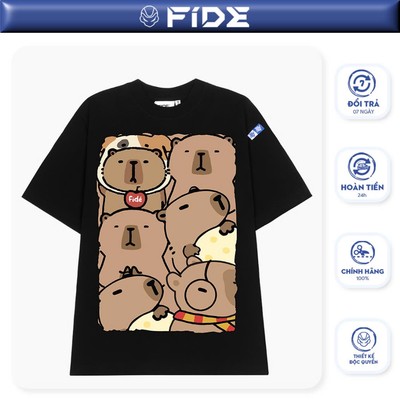 Áo thun FIDE CAPYBARA phông unisex form rộng local brand nam nữ cổ tròn oversize - AT63