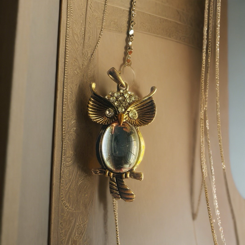 Mặt Dây Vintage Hình Cú Đính Đá Jelly Belly(11/11/24)