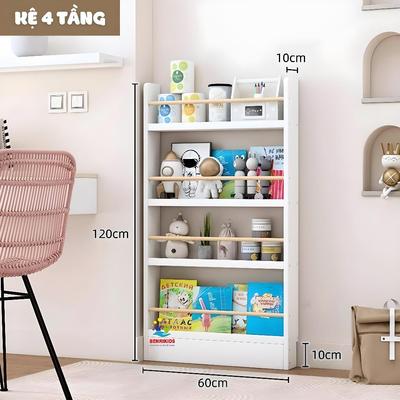 Giá Sách Treo Tường Sau Cánh Cửa Màu Trắng Không Cần Khoan Đục Tường Không Bị Ẩm Mốc Mối Mọt Không Bị Thấm Nước