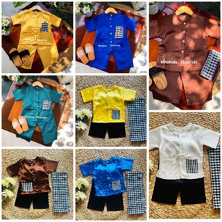   7-45kg  Bộ quần áo bà ba tay ngắn cho bé trai bé gái 