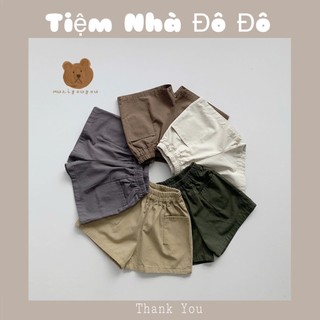 Quần đùi sooc cho bé trai bé gái  kaki chất siêu đẹp phối đồ phong cách Hàn Quốc 80-110cm