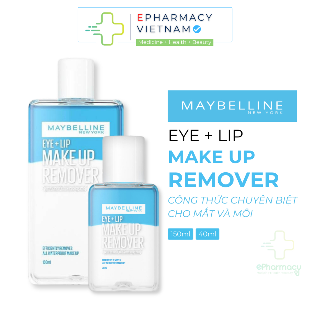 Nước Tẩy Trang MAYBELLINE Make Up Remover Eye & Lip Chuyên Dụng Đặc Biệt Cho Mắt, Môi
