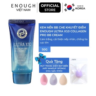 Kem nền BB che khuyết điểm Collagen cao cấp Enough Premium Ultra X10 Collagen BB Cream 50g