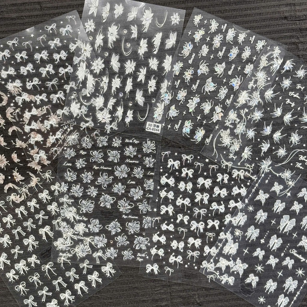 Sticker dán móng , miếng dán móng tay 5d lụa