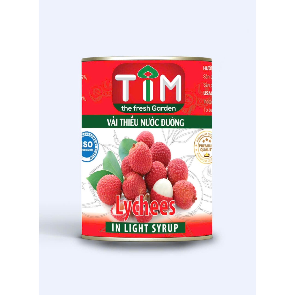 Vải thiều NIF hộp 560gr (Bao bì TIM mới)