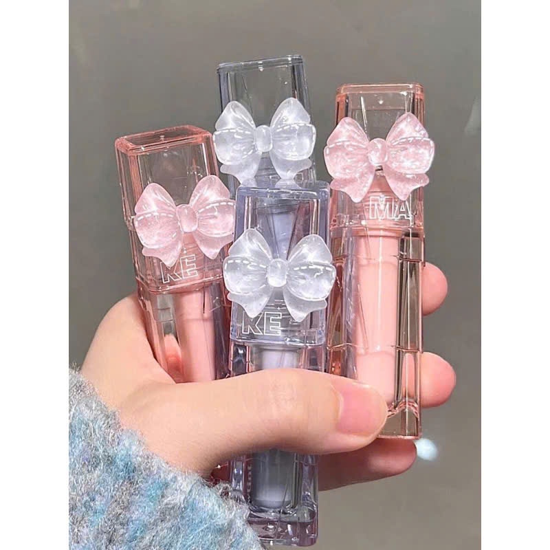  Son kem bóng MAKEMINE thạch nước thuỷ tinh kèm nơ dễ thương có ảnh thật shop chụp 