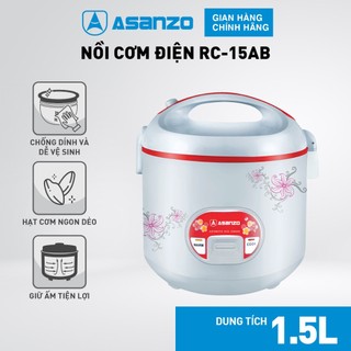 Nồi cơm điện nắp gài rc-15ab dung tích 1.5l công suất 650w bảo hành 12 tháng