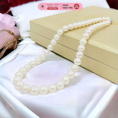 Chuỗi Ngọc Trai To Dần Từ 8ly Đến 11ly Khóa Bạc 925 - Ngọc Trai Trường Thịnh