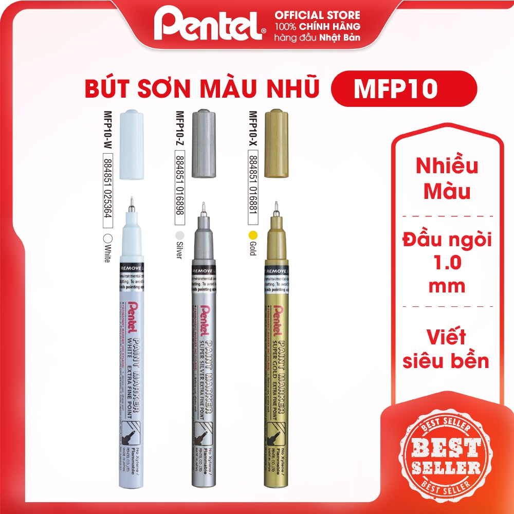 Bút Sơn cao cấp Pentel Nhật Bản | Ngòi bút 1.0mm | Mã hàng MFP10
