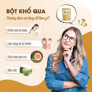 Bột khổ qua 100g, bột mướp đắng rừng, nguyên chất, hỗ trợ giảm mụn, ngừa tiểu đường, detox, giảm cân