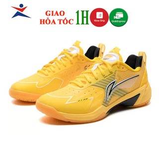 giày cầu lông lining AYZU019-4 mẫu mới màu vàng phù hợp cho cả nam và nữ bảo hành 12 tháng êm chân thoáng khí bám sântốt