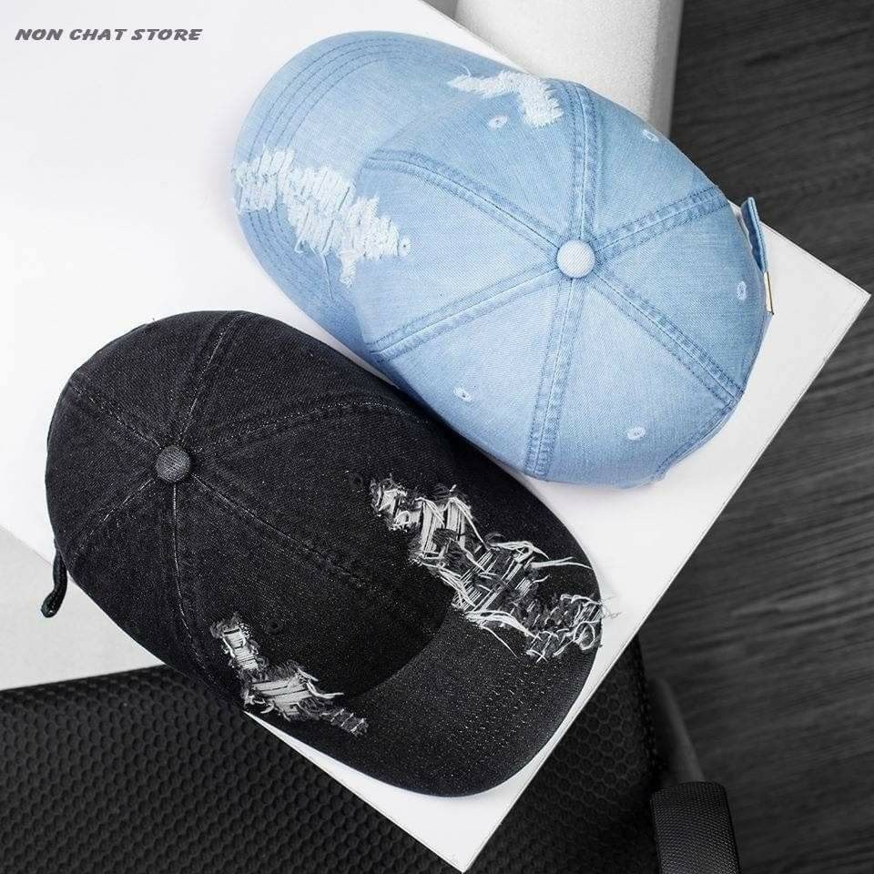 Nón Jean rách cực chất dành cho cả nam và nữ - Mũ lưỡi trai Jean Rách