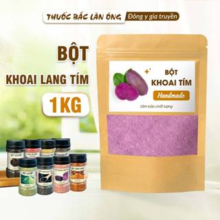  Bột khoai lang tím nguyên chất 1kg bột tạo màu mùi thơm dùng làm bánh pha trà sữa nấu chè 