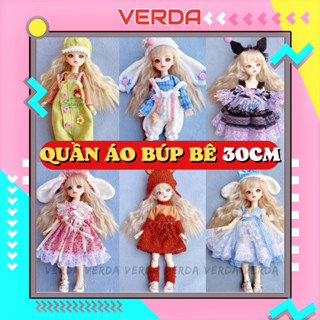  Quần áo búp bê 30cm cho bé gái váy đầm barbie bjd công chúa lớn loại to dễ thương đồ chơi baby VERDA 