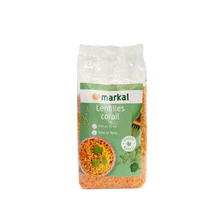 Đậu lăng xanh - đậu lăng đỏ hữu cơ markal organic lentils, 500g