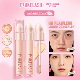  PINKFLASH Kem che khuyết điểm dạng lỏng dưỡng ẩm lâu trôi có kèm mút tán 26g 