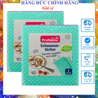 [Nhập Khẩu 100%] KHĂN LAU ĐA NĂNG BỌT BIỂN,KHĂN LAU XỐP VẢI PROFISSIMO ĐỨC.(combo 5~6 cái/1 túi)