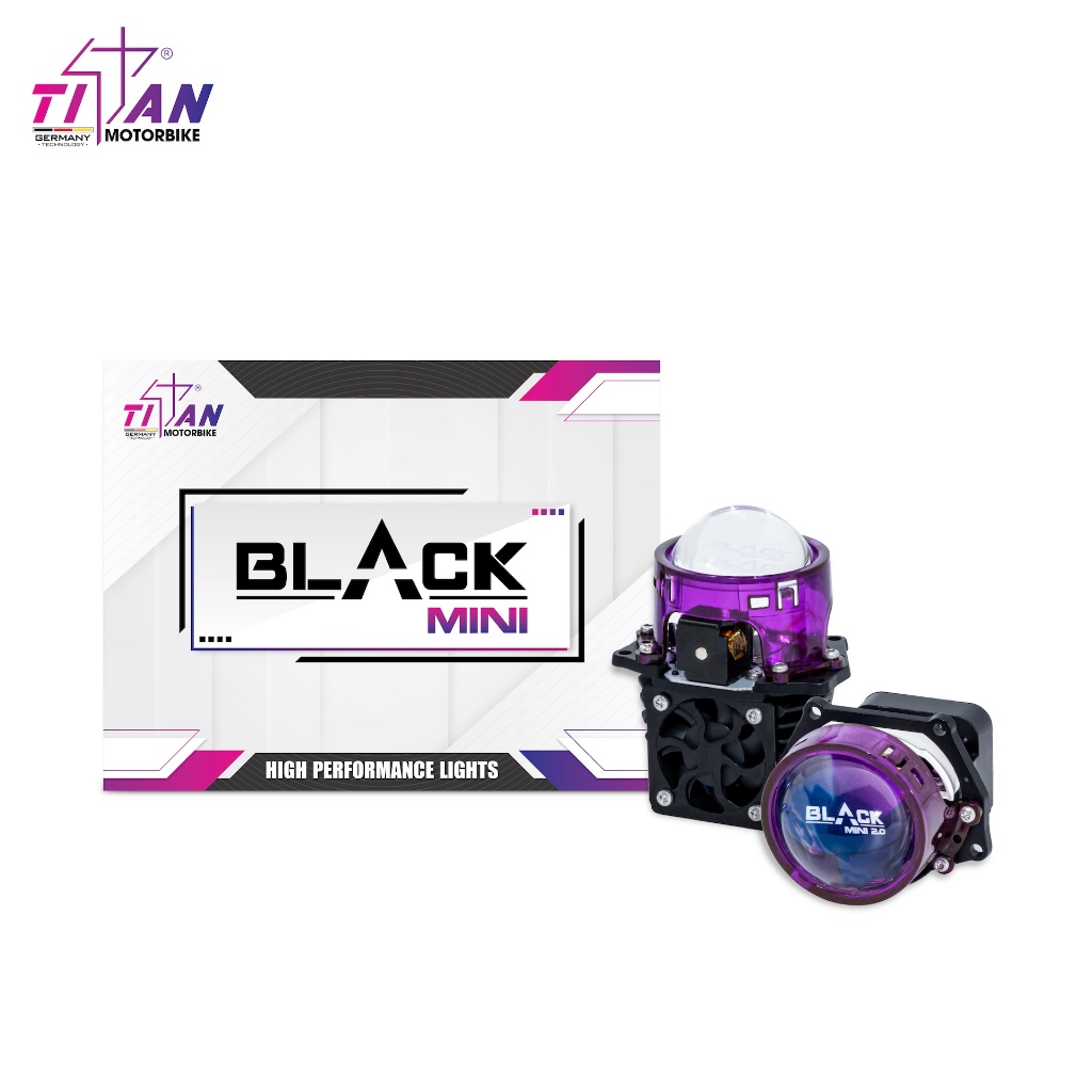 BI LED TITAN MOTO BLACK MINI 2.0 INCH LEN VUÔNG ,TRÒN BẢO HÀNH 1 NĂM