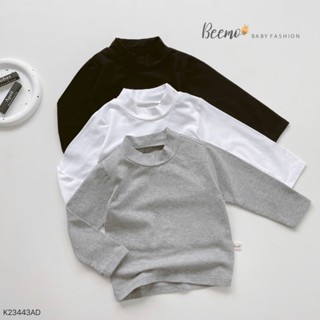 Áo giữ nhiệt trơn cổ 3p, 3phân Beemo phong cách basic cho bé