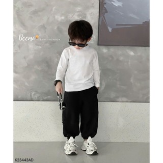 Áo giữ nhiệt trơn cổ 3p, 3phân Beemo phong cách basic cho bé
