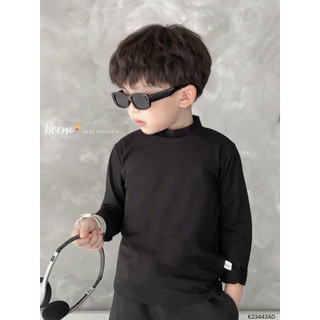 Áo giữ nhiệt trơn cổ 3p, 3phân Beemo phong cách basic cho bé