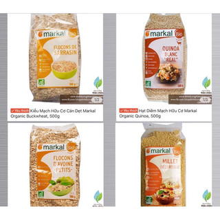 Các loại đậu hạt hữu cơ markal, cho bé ăn dặm, 100g: mè đen, diêm mạch, hạt kê, đậu lăng, đậu gà, đậu đỏ, hạt lanh, ý dĩ