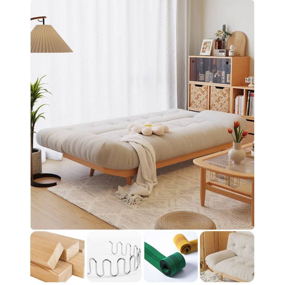 GHẾ SOFA GIƯỜNG GẤP GỌN KHUNG GỖ - SOFA BED CHÍNH HÃNG BẢO HÀNH 2 NĂM | BigBuy360 - bigbuy360.vn