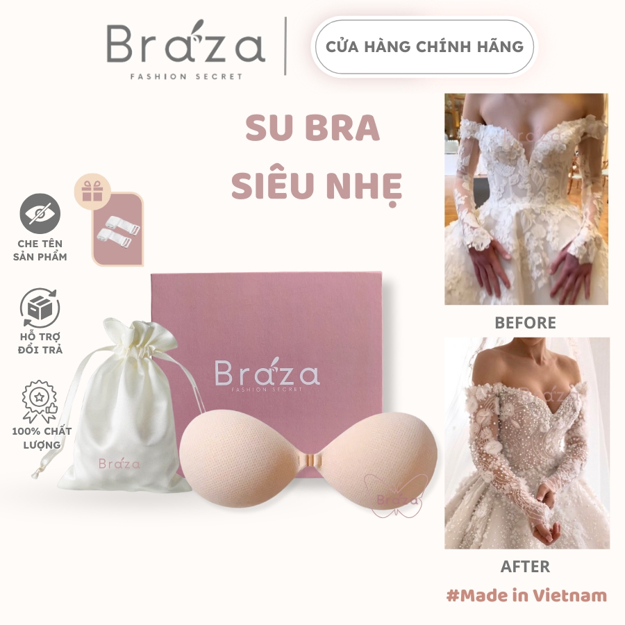  Áo Dán Nâng Ngực Siêu Nhẹ Đệm Bàn Tay Sử Dụng Được Nhiều Lần Cao Cấp BRAZA - 4953 