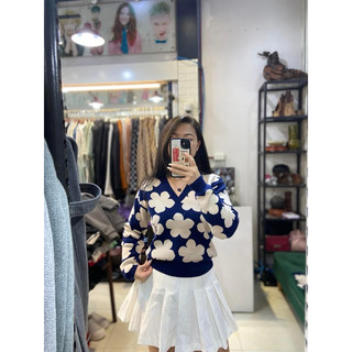 Áo len nữ ken. zo cổ V /Áo len