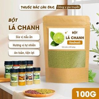 Bột lá chanh 100g, nguyên chất, thơm mịn, tốt cho tiêu hóa - Lãn Ông