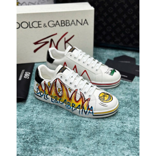 [Hight Quality] Hàng Có Sẵn!! Giày Sneakers Do1ce G Limited Portofino - Họa Tiết Logo Phối Đám Lửa Màu Sắc Sang Trọng